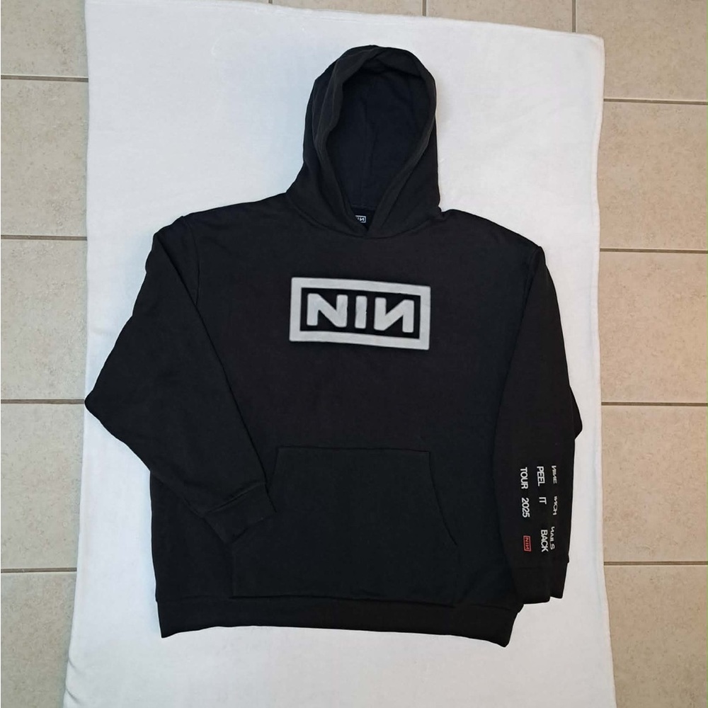 Nine Inch Nails 2025 "Peel It Back Tour" Black Hoodie - MEN'S SIZE 2XL